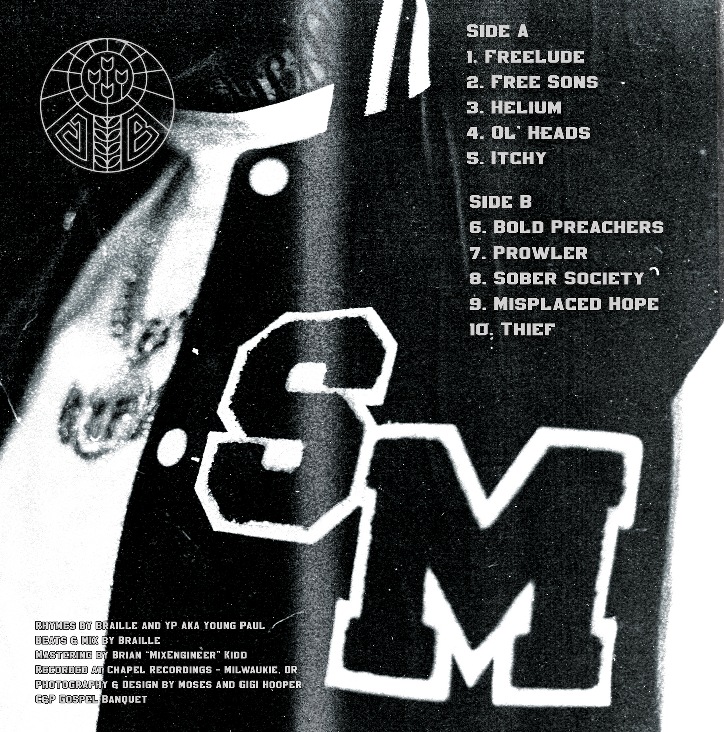 Braille and YP aka Young Paul "Sober Minded" (Limited White Vinyl - 50 Copies signed and numbered)