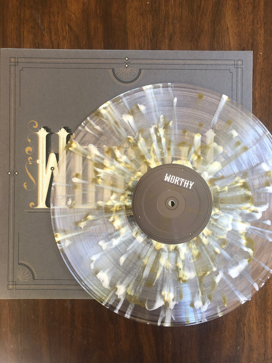 Beautiful Eulogy "Worthy" (clear w/ gold and white)